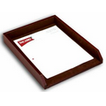 Mocha Brown Letter Size Classic Leather Front-Load Letter Tray
